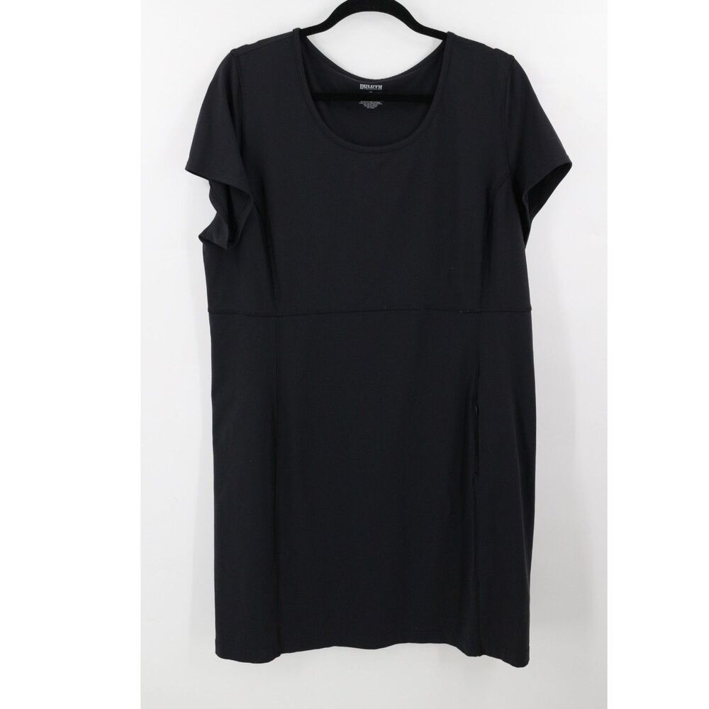 Duluth Trading Womens Noga Dress Size XL Black Stretchy Athletic